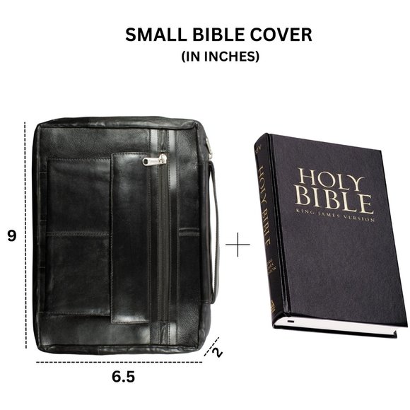 Genuine Leather Bible Organizer Book Cover for Unisex - Picture 3 of 10